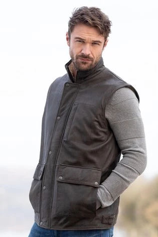 Lakeland Leather Giles Dark Brown Leather Gilet 7 Lakeland Leather Giles Dark Brown Leather Gilet - Image 5