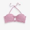 Women'secret Pink Fuchsia Striped Bandeau Bikini Top -Lakeland Leather Sales unnamed file 1046
