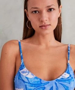 Women'secret Blue Padded Smocked Bikini Top -Lakeland Leather Sales unnamed file 1077