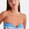 Women'secret Blue Bandeau Fixed Padding Bikini Top
