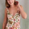 Women'secret Natural Printed Flounced Swimsuit