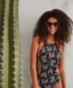 Women'secret Black Tiger Trikini Swimsuit -Lakeland Leather Sales unnamed file 1271