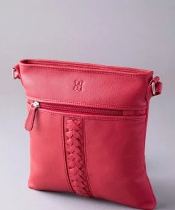 Lakeland Leather Ellonby Leather Cross-Body Handbag Red