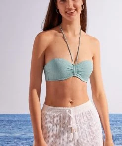 Women'secret Green Swiss Embroidery Classic Bikini Bottoms