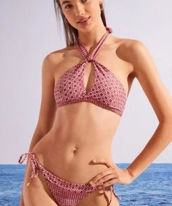 Women'secret Red Printed Brazilian Side Tie Bikini Bottoms -Lakeland Leather Sales unnamed file 1436