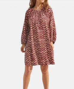 Women'secret Red Wave Print Tunic Dress