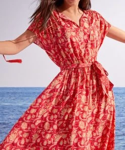 Women'secret Red Floral Print Midi Dress -Lakeland Leather Sales unnamed file 1455 scaled