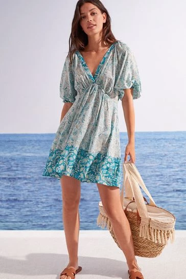 Women'secret Blue Printed Tunic Dress 7 Women'secret Blue Printed Tunic Dress - Image 5
