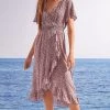 Women'Secret Pink Floral Print Midi Dress With Slit 1 Women'Secret Pink Floral Print Midi Dress With Slit -Lakeland Leather Sales unnamed file 1467