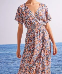 Women'secret Blue Ethnic Print Midi Dress With Slit -Lakeland Leather Sales unnamed file 1489 scaled