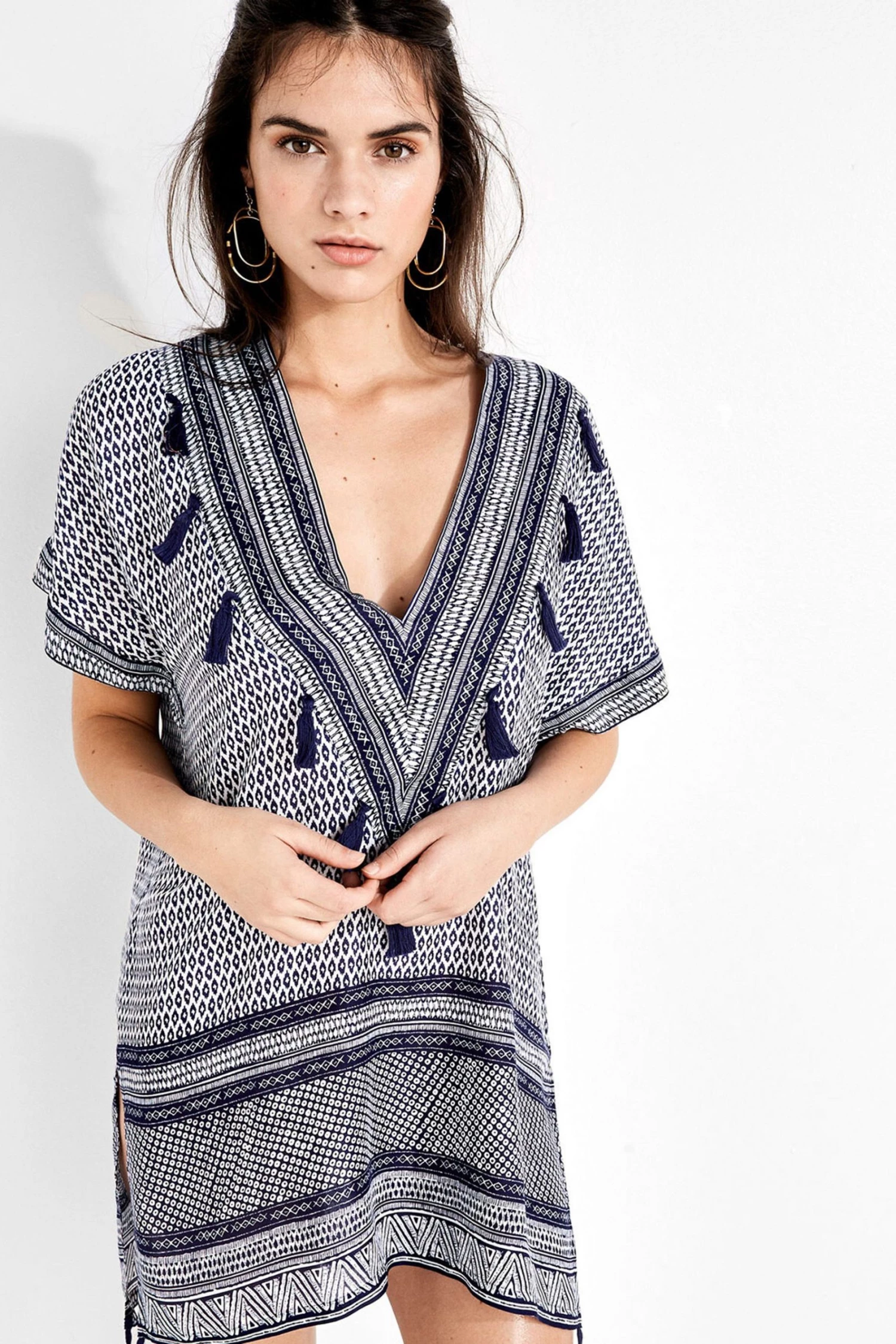 Women'secret Black Dark Print Short Dress 3 Women'secret Black Dark Print Short Dress