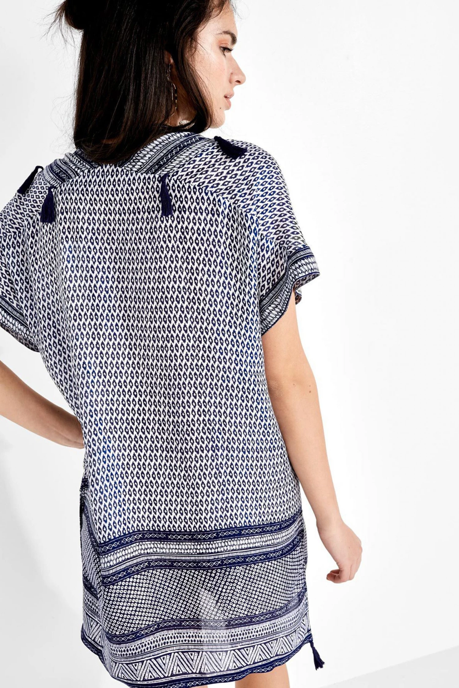 Women'secret Black Dark Print Short Dress 4 Women'secret Black Dark Print Short Dress - Image 2