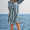 Women'Secret Short Blue Printed Flounced Dress -Lakeland Leather Sales unnamed file 1495
