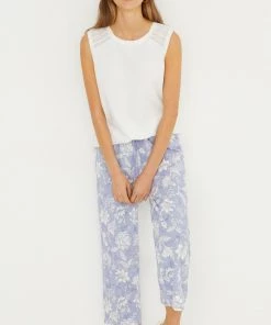 Women'secret White Cotton Long Pyjamas