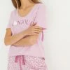 Women'secret Pink Short Cotton Miffy Print Pyjamas