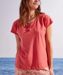 Women'secret Pink Short Fuchsia Cotton Tassel Pyjamas