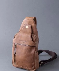 Lakeland Leather Brown Hawksdale Leather Sling Bag