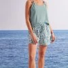 Women'secret Blue Short Beaded Cotton Vest Pyjamas