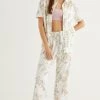 Women'secret White Floral Print Long Pyjamas -Lakeland Leather Sales unnamed file 1540