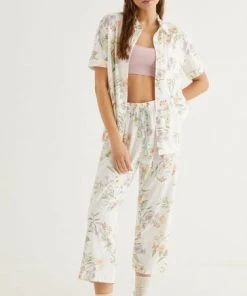 Women'secret White Floral Print Long Pyjamas -Lakeland Leather Sales unnamed file 1544