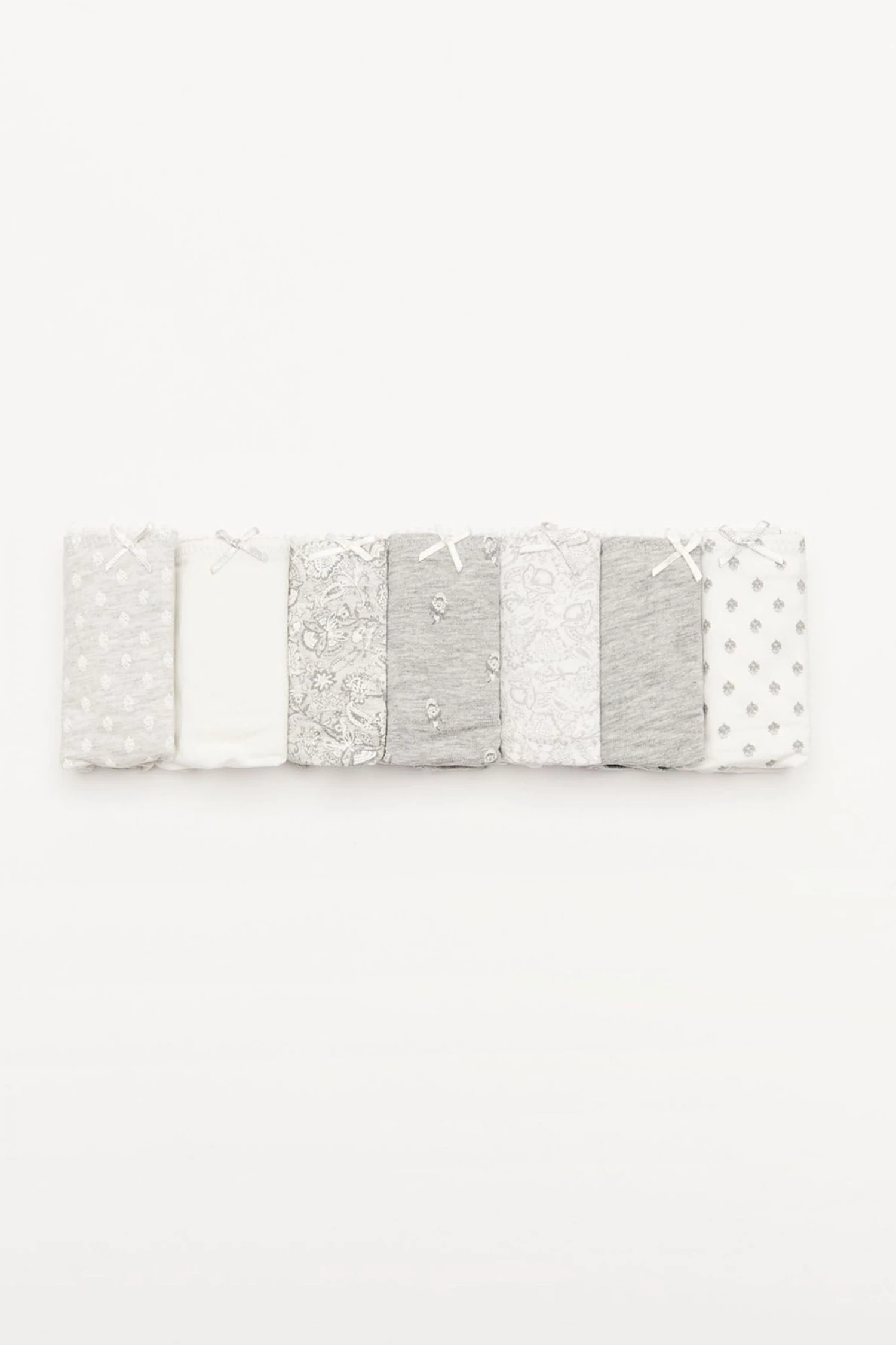 Women'secret Grey Classic Cotton Printed Panties 7 Pack 3 Women'secret Grey Classic Cotton Printed Panties 7 Pack