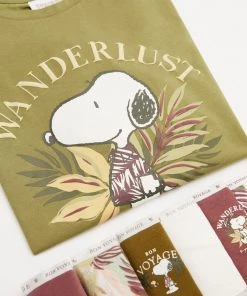 Women'secret Green Full Cotton Snoopy Panties 7 Pack