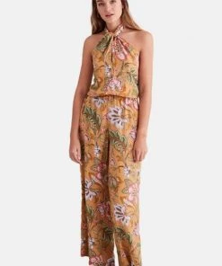 Women'secret Brown Long Printed Halterneck Jumpsuit -Lakeland Leather Sales unnamed file 1635