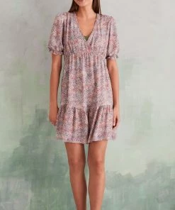 Women'secret Red Short Flounced Animal Print Dress