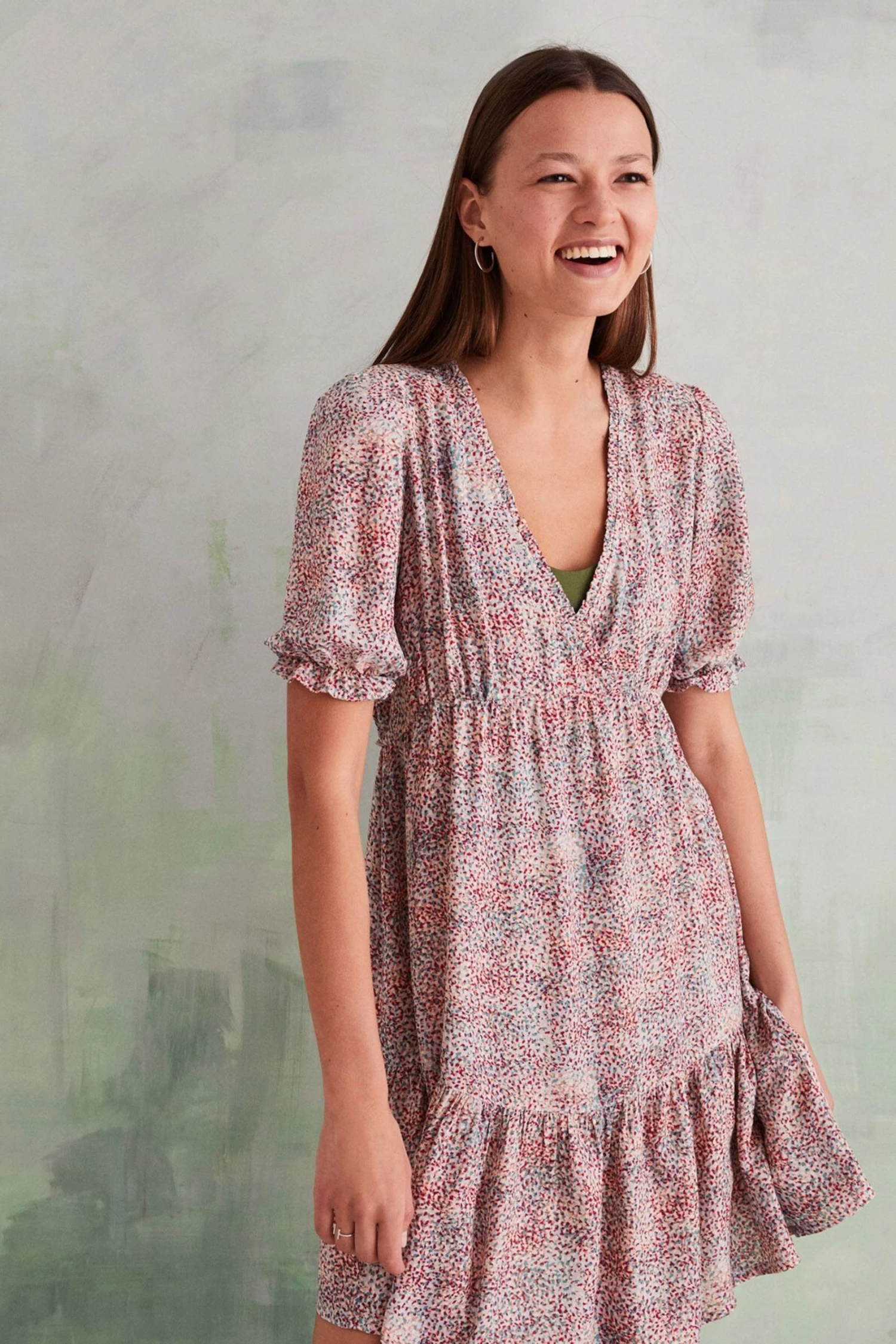 Women'secret Red Short Flounced Animal Print Dress 5 Women'secret Red Short Flounced Animal Print Dress - Image 3