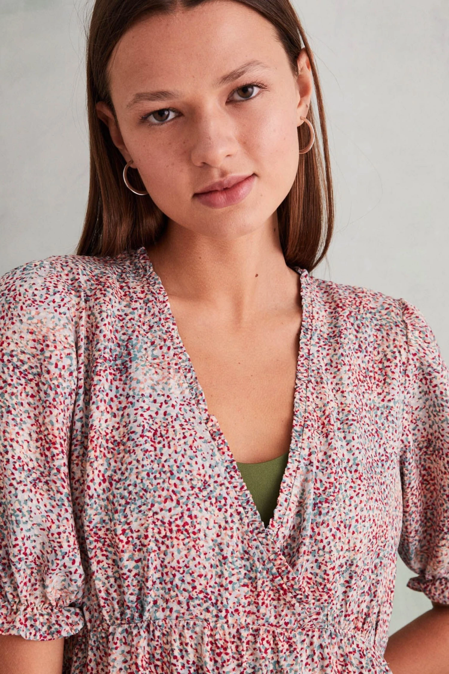 Women'secret Red Short Flounced Animal Print Dress 6 Women'secret Red Short Flounced Animal Print Dress - Image 4