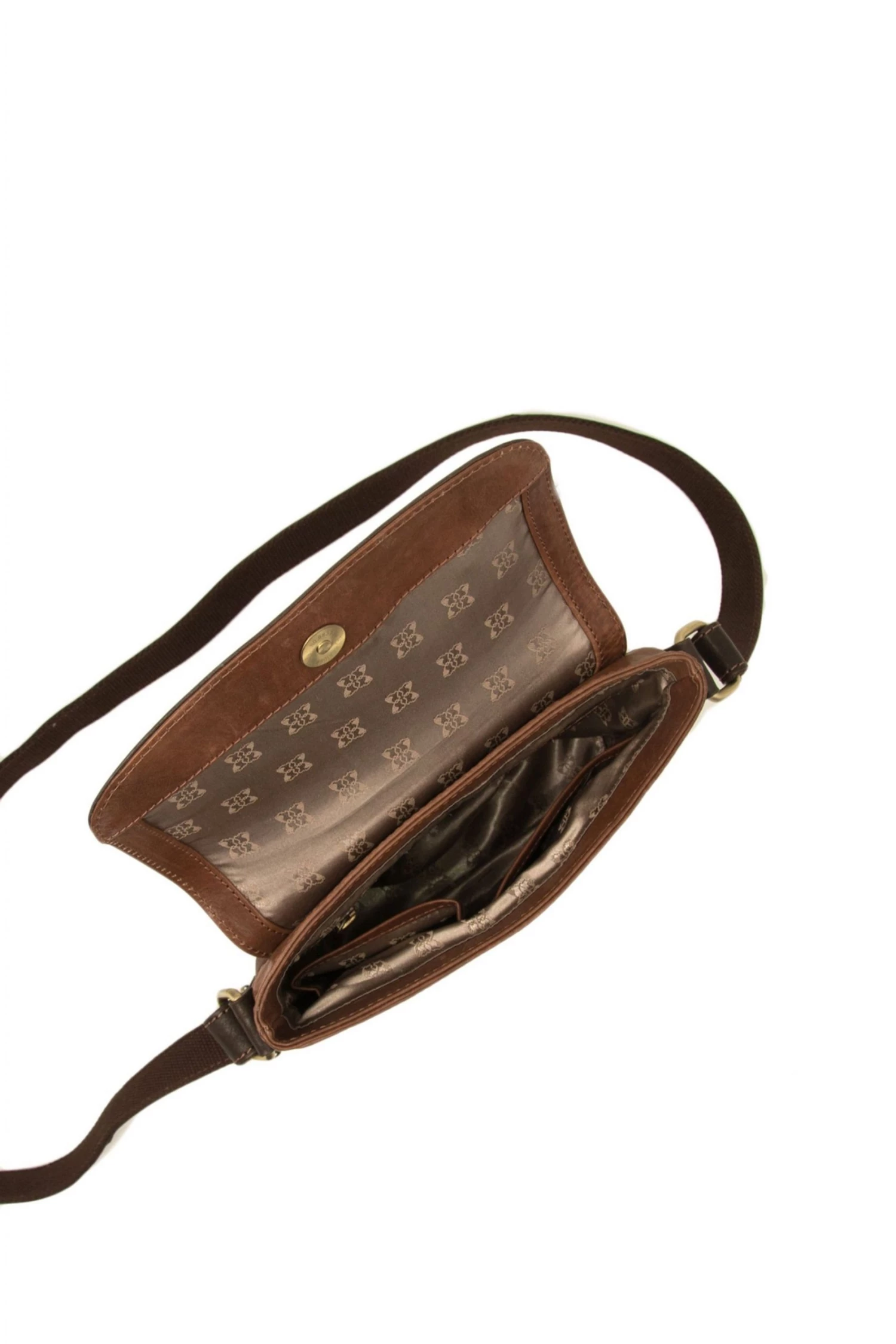 Lakeland Leather Hartsop Flapover Leather Cross-Body Bag Brown 5 Lakeland Leather Hartsop Flapover Leather Cross-Body Bag Brown - Image 3