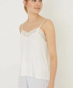 Women'secret White Printed Short Vest Pyjamas -Lakeland Leather Sales unnamed file 1703