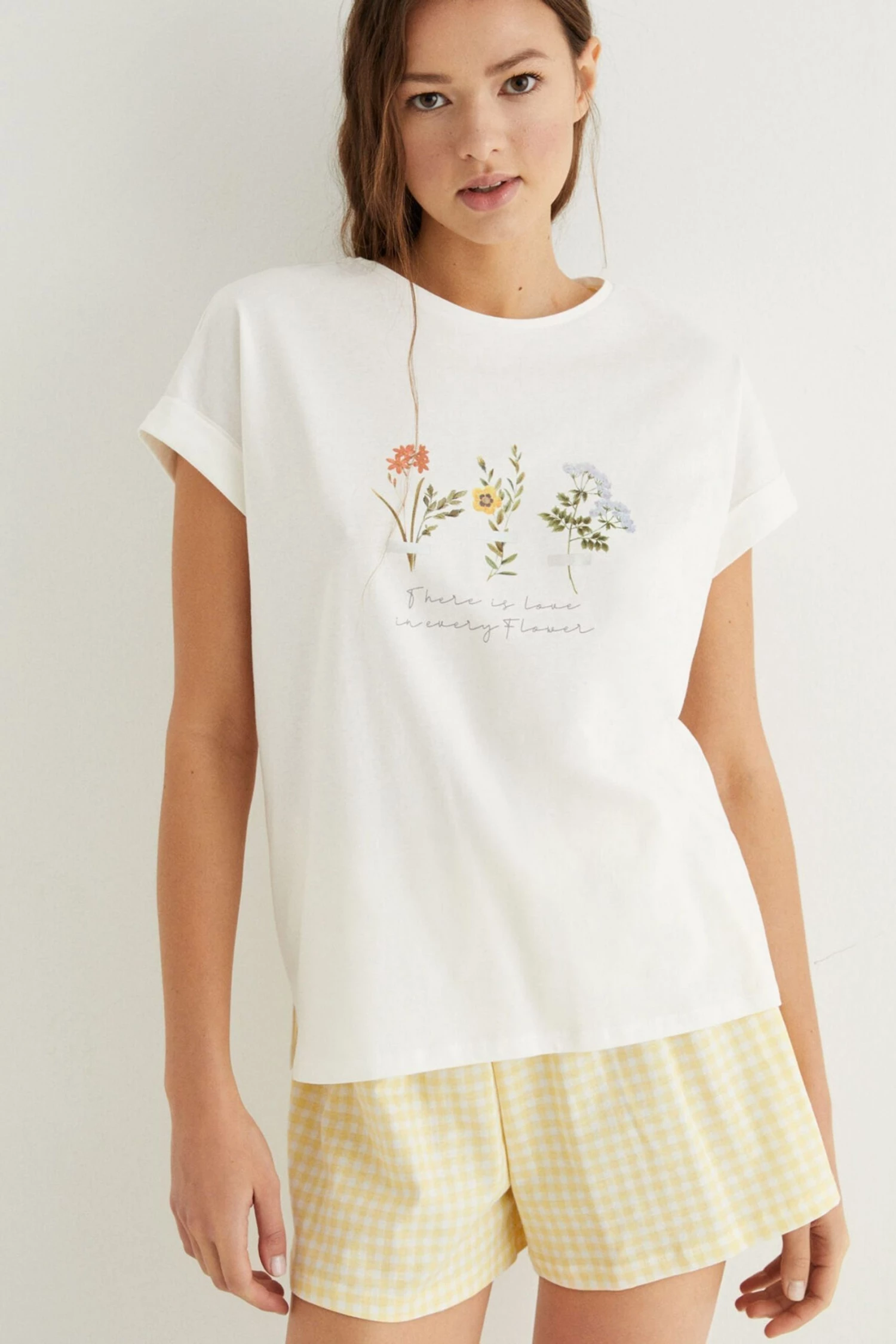 Women'secret White Floral Short Pyjamas 5 Women'secret White Floral Short Pyjamas - Image 3