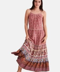 Women'secret Pink Printed Maxi Dress -Lakeland Leather Sales unnamed file 1738