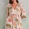 Women'secret Natural Short Floral Tunic