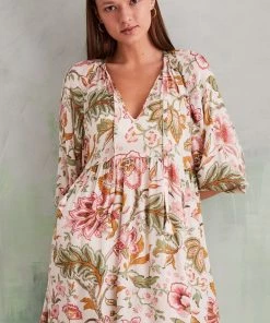 Women'secret Natural Short Floral Tunic