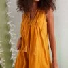 Women'secret Yellow Short Organic Cotton Dress
