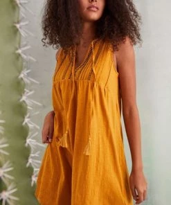 Women'secret Yellow Short Organic Cotton Dress -Lakeland Leather Sales unnamed file 1782