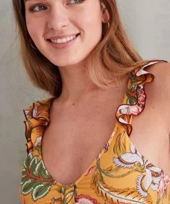 Women'secret Brown Printed Flounced Triangle Bikini Top -Lakeland Leather Sales unnamed file 1786 scaled