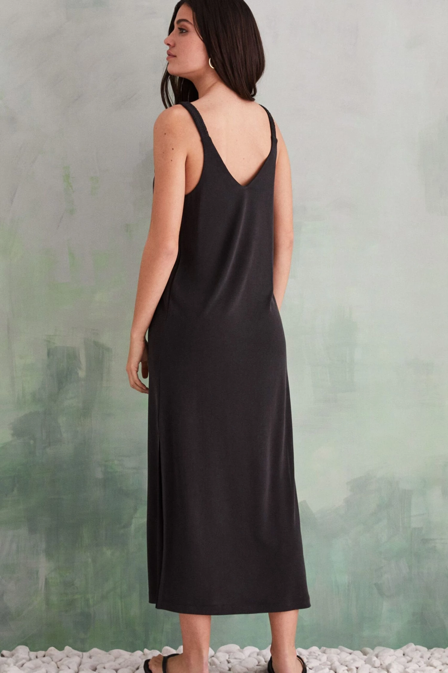 Women'secret Black Midi Dress With Straps 4 Women'secret Black Midi Dress With Straps - Image 2