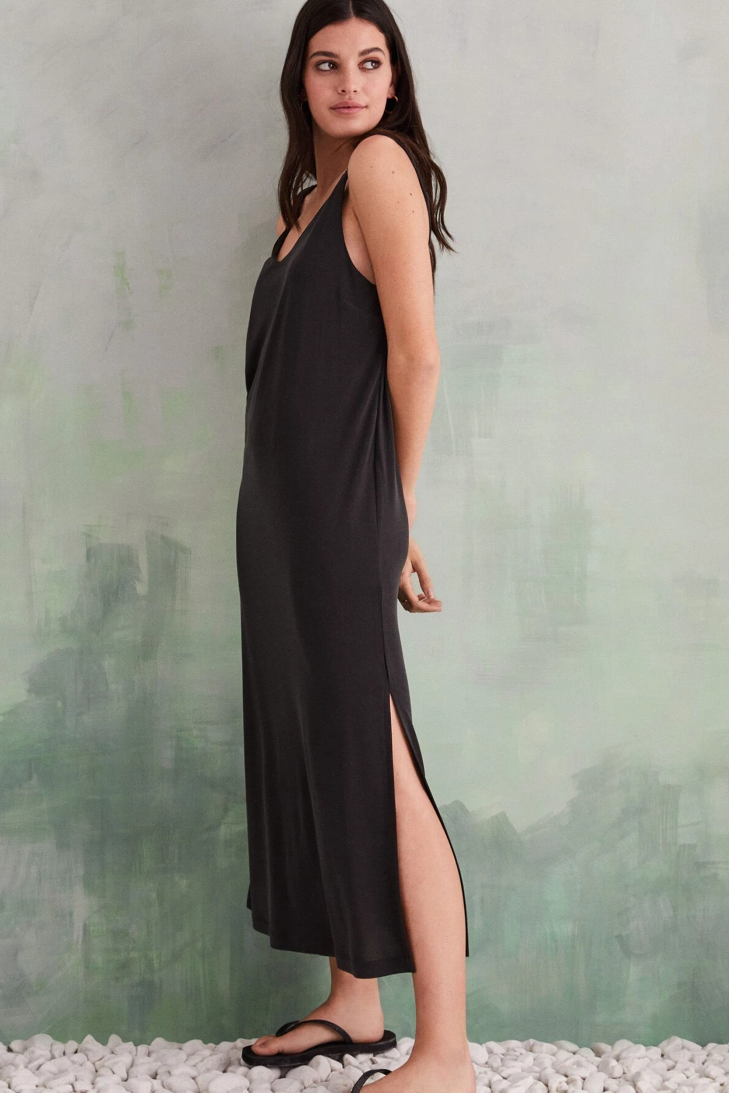 Women'secret Black Midi Dress With Straps 5 Women'secret Black Midi Dress With Straps - Image 3