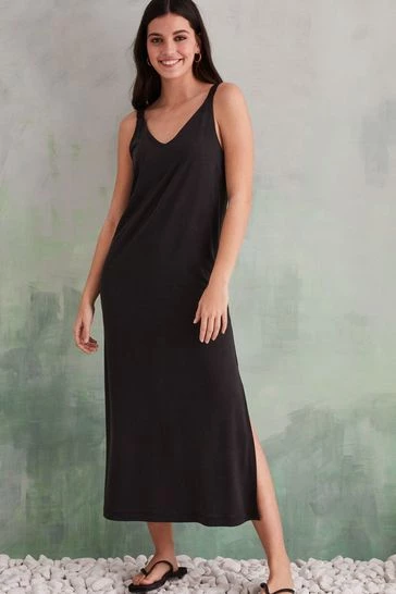 Women'secret Black Midi Dress With Straps 7 Women'secret Black Midi Dress With Straps - Image 5