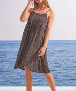 Women'secret Black Short Floral Print Dress