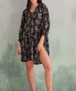 Women'secret Black Short Tiger Tunic