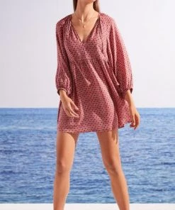 Women'secret Red Printed Tunic Dress -Lakeland Leather Sales unnamed file 1865