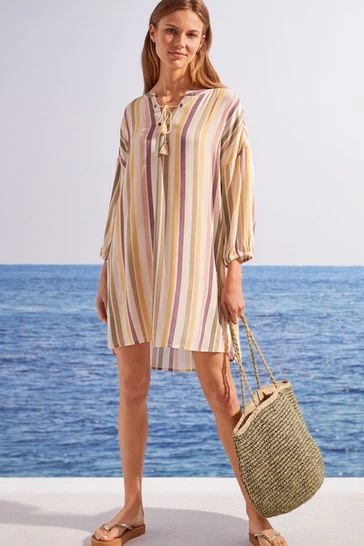 Women'secret Natural Short Striped Camisole Blouse 7 Women'secret Natural Short Striped Camisole Blouse - Image 5