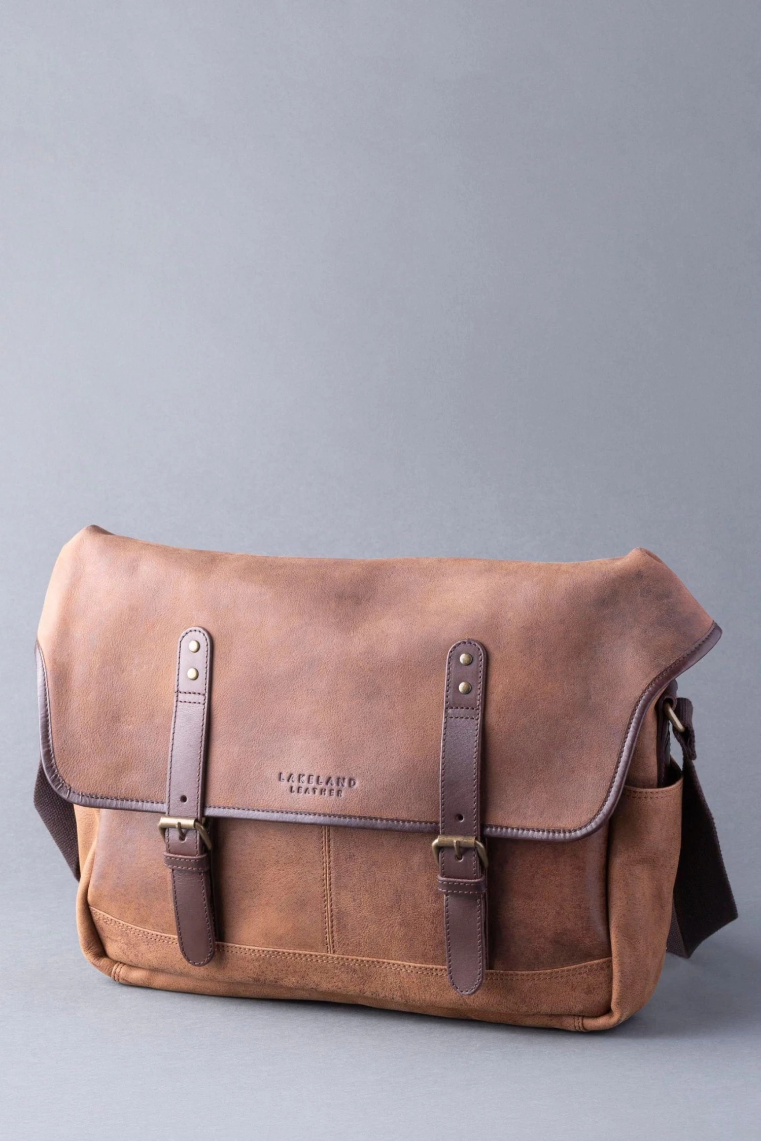 Lakeland Leather Brown Hawksdale Leather Messenger Bag 3 Lakeland Leather Brown Hawksdale Leather Messenger Bag