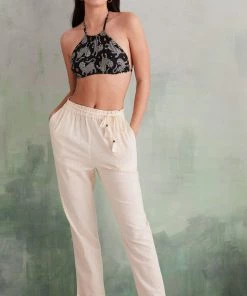 Women'secret Natural Organic Cotton Linen Trousers