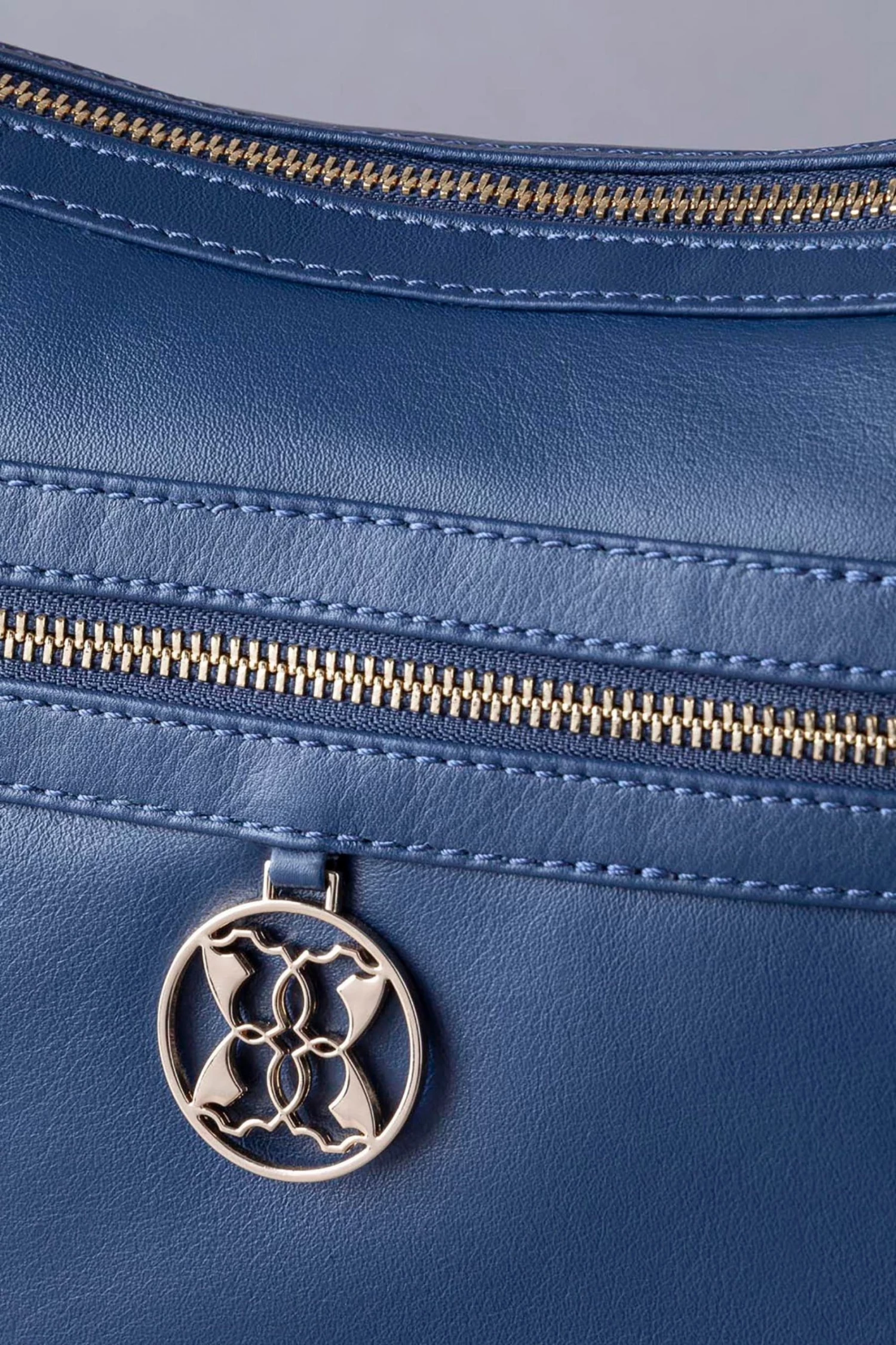 Lakeland Leather Navy Blue Cartmel II Leather Shoulder Bag 4 Lakeland Leather Navy Blue Cartmel II Leather Shoulder Bag - Image 3