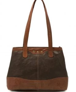 Lakeland Leather Hartsop Contrast Leather Shopper Bag In Brown